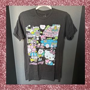 Hello Kitty Sanrio town T-shirt adult size Medium color black.